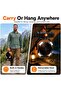 Portable camping fan with a 300ml water tank, rechargeable battery, LED light, hook, timer, and remote control. Suitable for indoor, campsite, - 5