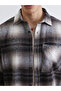 Esvab • Modern & Distinctive Comfortable Fit Checkered Embroidered Wool Blend Men's Lumberjack Shirt - 3