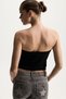 Taşlı bandeau bluz - 4