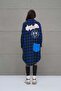 Cobalt Blue Black Plaid Oversize Long Shirt 18114 - 6