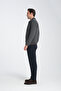 Grande Men's Smoked Short Cashmere Coat with Zipper and Ribbed Elasticated Hem - 7