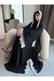 2026 Summer New Trendy Lace Trim Polka Dot Print Front Opening Abaya with Matching Headscarf - 3
