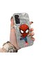 Samsung Galaxy M15 Compatible Spider Man Patterned Silicone Edge Hard Back Case Couple Phone Case