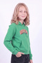 Girl's Printed Kangaroo Pocket Long Sleeve Hooded Sweatshirt - 3