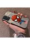 Samsung Galaxy A73 Compatible Spider Man Patterned Silicone Edge Hard Back Case Couple Phone Case - 2