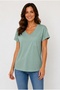 V-Neck Pocketed Oversize Tshirt - 2