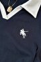 Soul Polo Collar Embroidered Gathered Long Sleeve Blouse - 3