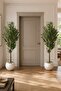 Artificial Olive Tree (Zaytun Tree) in Plastic Pot - 220cm Large Faux Olive Plant with Fruits, Home & Office Decor - 3