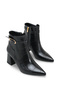 Nashira Mina Women's Pointed Toe Heeled Boots 0012610 Black Crocodile - 3