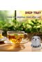 Stainless Steel Tea Infusers, 2 Pack Fine Mesh Strainer with Chain Hook and Drip Trays, Durab - 3