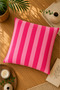 Digital Printed Decorative Throw Pillow Cover 43X43 cm – Modern Patterned Linen Texture - 2