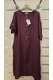 Italian Linen Dress with Large Button Detail