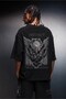 Erkek Siyah İnstinct Patch Nakışlı Oversize Tshirt - 2