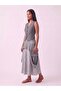 Women's Gray V-Neck 4-Button 100% Cotton Vest - 2
