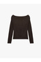 Asymmetric Collar Long Sleeve Gathered Blouse - 2