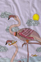 White Minimal Flamingo and Sun Patterned 70X150 Beach Towel - Digital Printed Fade-Resistant Bath Towel - 2