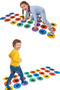 Twister 12 Pieces Colorful Felt Step Feet Hands Sensory Development Balance Skill Nursery Kindergarten Educational Toy Kid Stress Reliever - 2