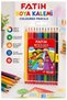 12 Dry Crayons Plastic Box 1 Pack Fatih 12 Colors Kuruboya Full Size Colored Pencil Easy to Open