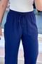 Loose Cut Muslin Linen Trousers 6Y360 - 4