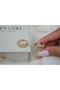 Kp618 Zircon Stone Gourmet Hoop Earrings Gold (Inner Diameter 14mm)