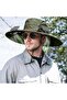 Hunting hat with solar fan UV wide brim unisex breathable. - 2