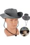 Sun hat - Fisherman's protection 9cm wide brim Foldable design Ventilation holes Adjustable chin strap Suitable for fishing and walking - 4