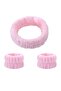 Facial headband+wristband 3pc absorbent makeup cleansing set.