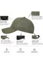 Green adjustable men's summer hat, breathable, with snaps and laser-perforated mesh. - 5