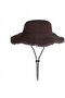 Women's UV fishing hat cotton brown. - 5