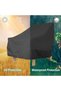 One outdoor garden chair cover, measuring 80x85x91 cm, stackable, made of 210D Oxford cloth with cord loops, suitable for furniture (Option B). - 2