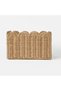 Marketplace Frill Rattan Storage Basket, Square - Natural - 7