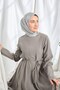 Twill Silk Scarf Micro Square Anthracite