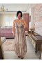 Snake-Printed Backless Strappy Maxi Chiffon Dress - 4