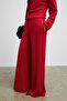 Velan Women's Soft and Flexible Fabric Wide-Leg Red Sweatpants - 5