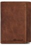 VALENCHI Men's Genuine Leather Rfid Blocking Slim Trifold Wallet With 7 Cards+1 Id Window+2 Note Com