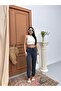 Women's Anthracite Jogger Pants with Elastic Waist, Lace-Up, Narrow Leg, Tencel - 4