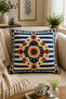 Ays Home Bohemian Evil Eye Floral Double-Sided 4-Piece Throw Pillow Cover Set 43X43 - 3