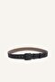 Men's Matte Rectangular Buckle Faux Leather Casual Belt I1322Axns
