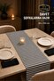Black Striped Runner American Service Tablecloth 40 X 150 cm - 4