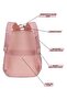 School Backpack Waterproof Book Bag with Compartments and Doll Pendant for Kids, ( PINK ) - 2