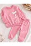 Girl's Seasonal 1-2-3-4 Year Old Bow Detailed 2 Threaded Top and Bottom 2-Piece Compact Set - 2