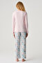 Viscose Floral Patterned V-Neck Pajama Set - 4