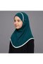 Hijab with Floral Embellishment, Elegant Modest Headscarf for Girls, Classic Cream Islamic Head Covering for Everyday and Special Occasions - 3