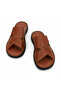 Genuine Leather Men's Tan Slippers (Cb566) - 5