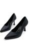 Center-Stitched Thin Heeled Shoes Stiletto Black 9 cm - 3