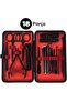 18 Piece Manicure Pedicure Set Box Steel Care Set with Leather Case Bx40 - 2