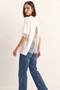 Women's Lace Detailed T-Shirt with Back Detail and Lace Trim White - 3
