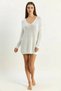 Women's V-Neck Lace Detailed Knitwear Ecru Sweater - 4