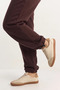 Women's Basic Jogger Relaxed Fleece Sweatpants Brown - 6