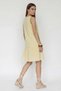 Women's Scallop Embroidered Lined Pocket Detailed Skirted Ruffle Muslin Yellow Dress - 6